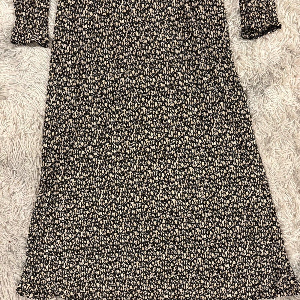Dex Black and White Floral Long Sleeve Dress - Picture 8 of 10